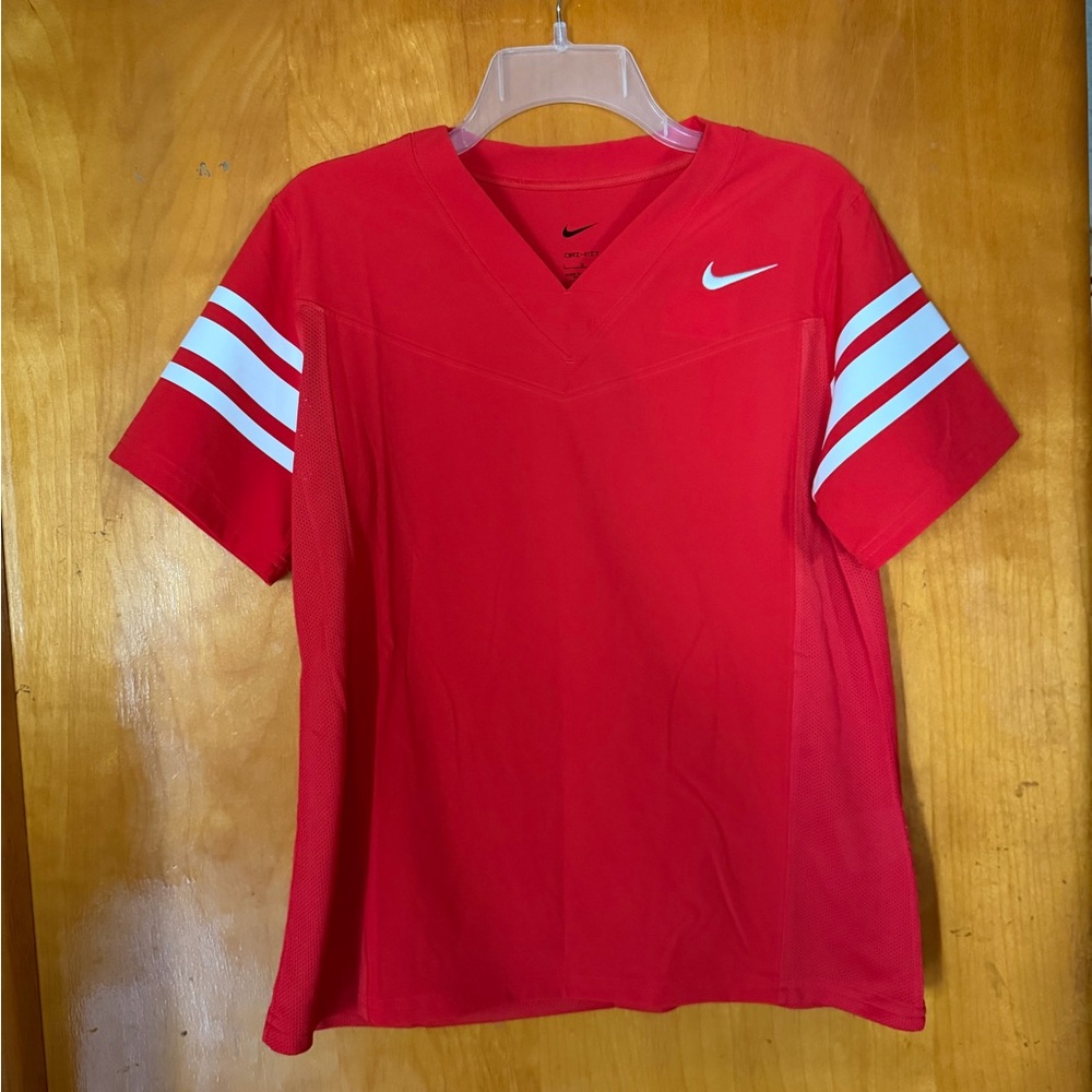 Nike Vapor Flag Football Red and White Jersey Large